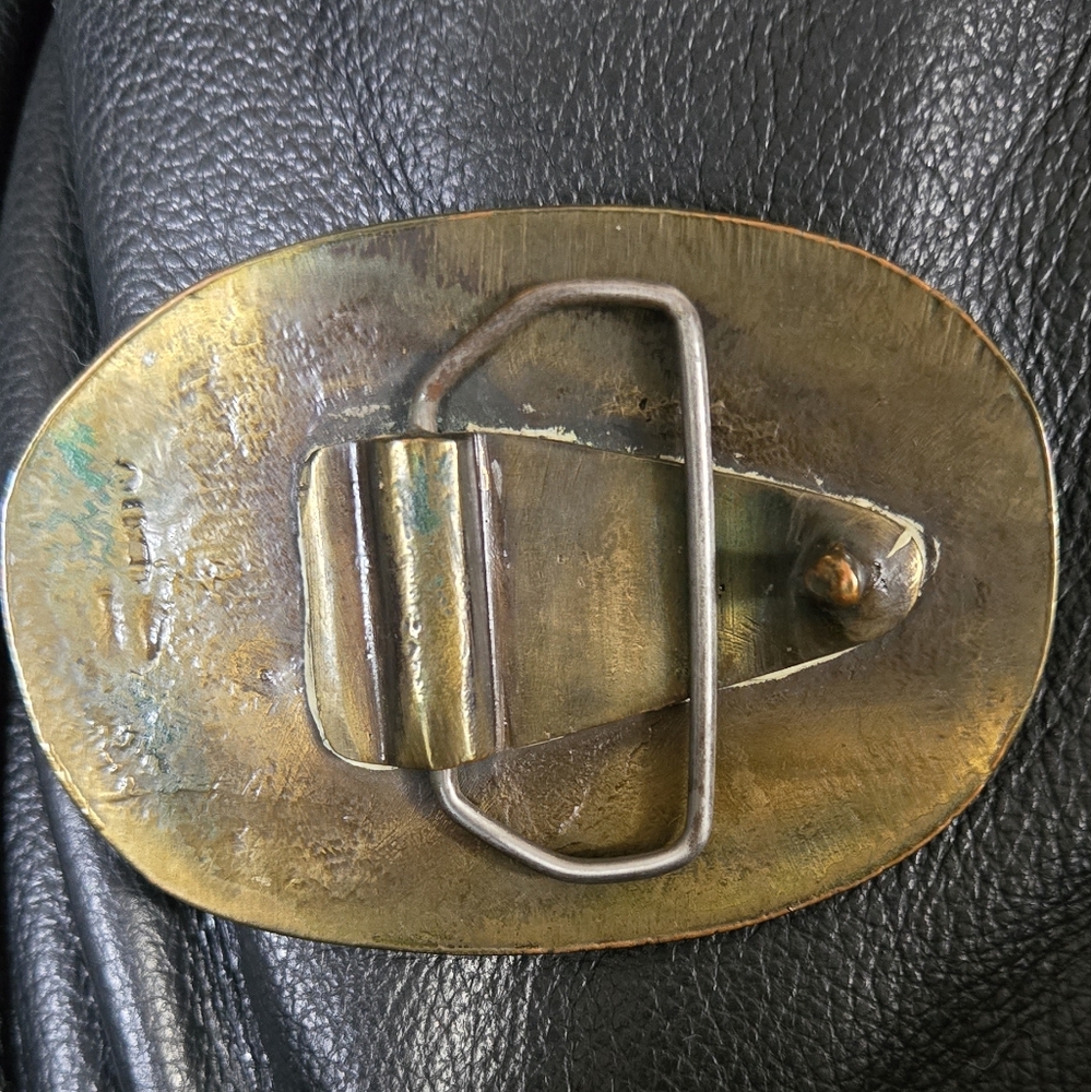 Bronze Solid Artisan Ram Belt Buckle - Picture 5 of 7